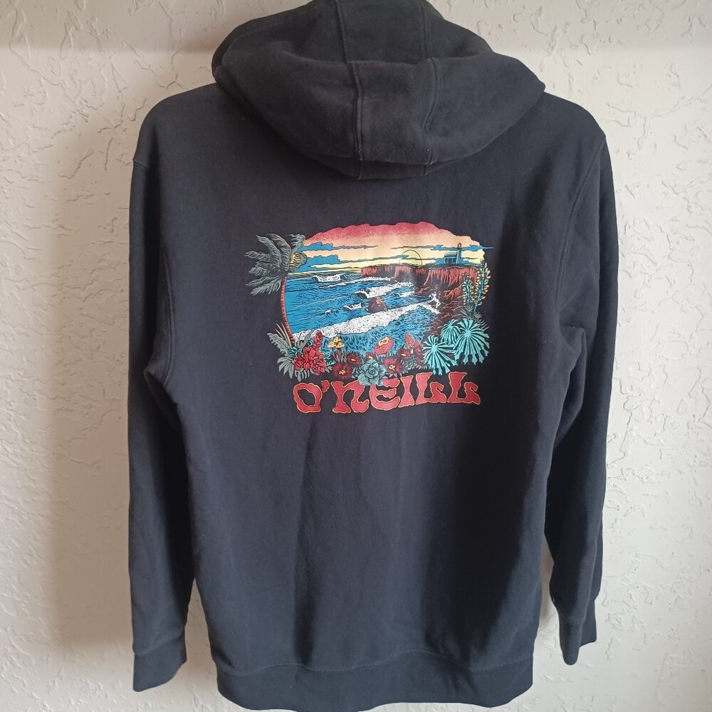 O'Neill Hoodie Youth Large Surf Co Wave Graphic Pullover Sweatshirt Back Print